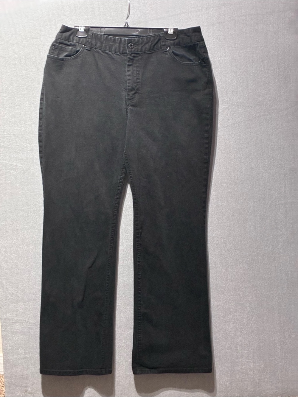 Chico's Platinum Charm Mid Rise Jeans Black Wash 2.5 Reg US 14